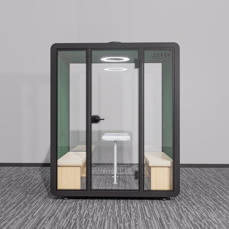 Student-Friendly Soundproof Discussion Room with Fresh Air Systems and Lighting for School Activity Zone