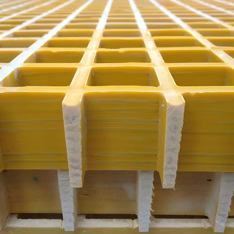 Non-Slip Heavy-Duty Fiberglass Grating FRP Mesh Grating for Chemical and Marine Industry with Customized Cutting/ Size/ Color