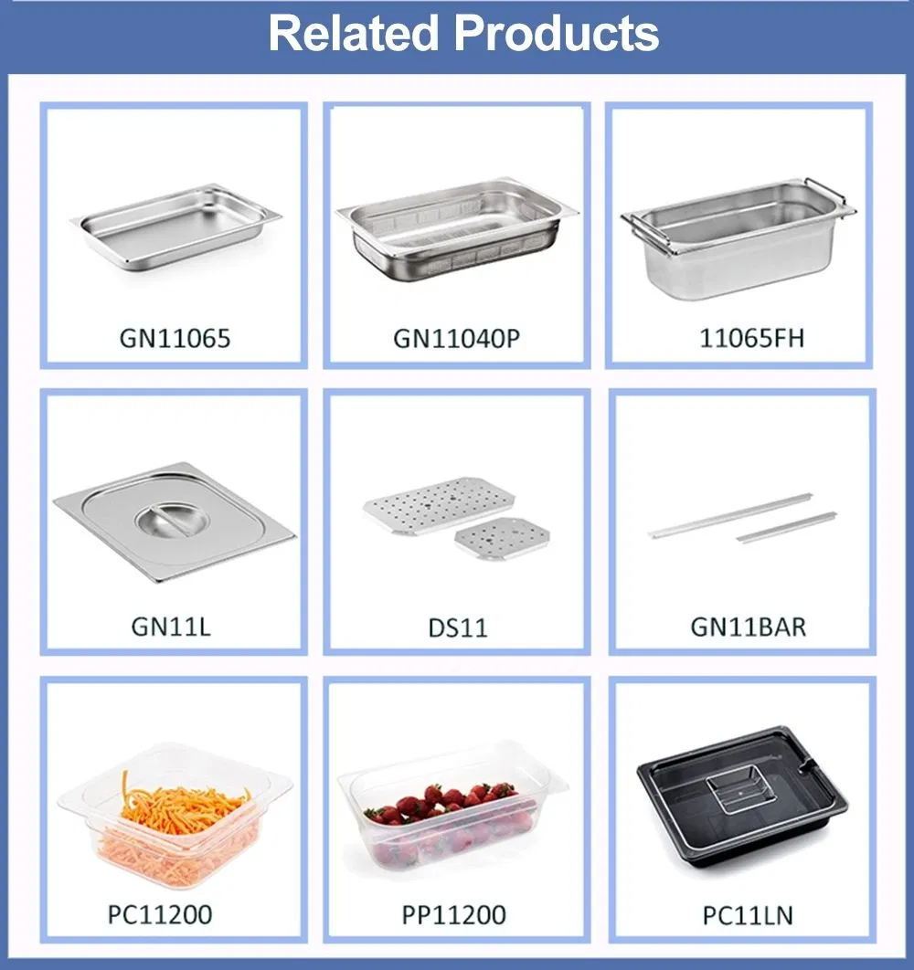 1/1 Stainless Steel Gn Container Lid with Notched