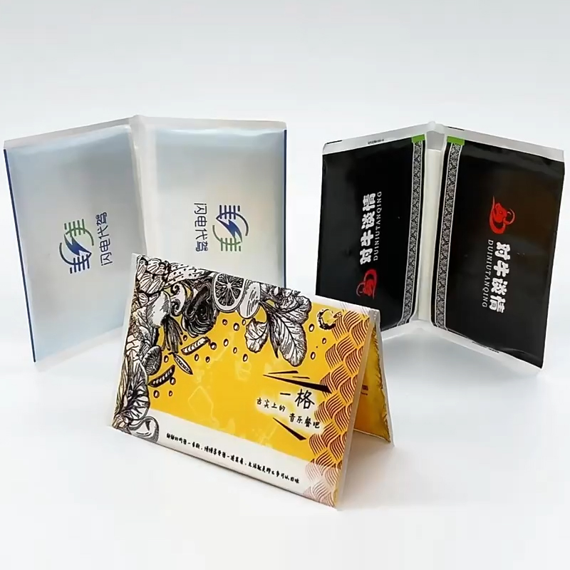 Custom Branded Advertising Wallet Tissue Paper Eco Friendly Virgin Wood Pulp Mini Wallet Pocket Tissue with Logo