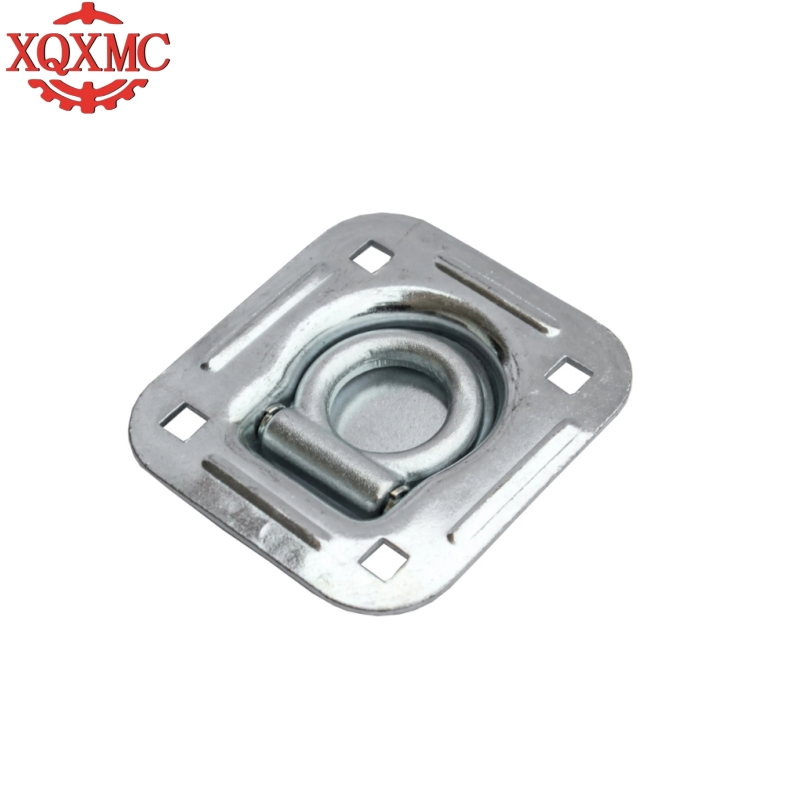 Zinc Steel Metal Recessed Pan Trolley Strapping Fitting D Ring for Towing & Cargo Control Boxed Truck Trailer Lashing