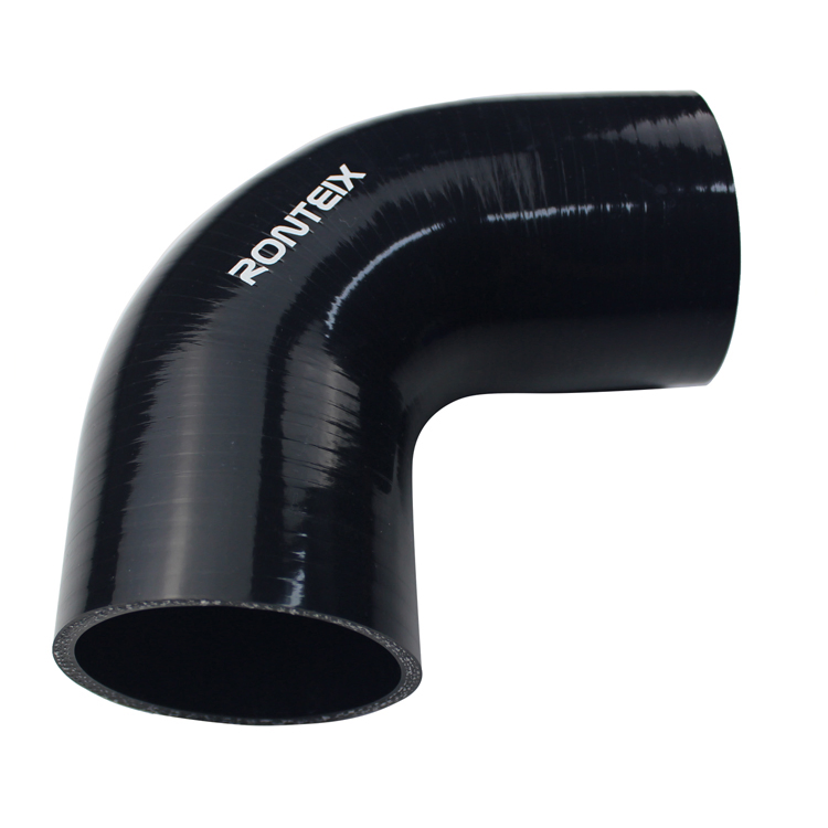 Black 3.75" 90 Degree Elbow Silicone Hose Coupler