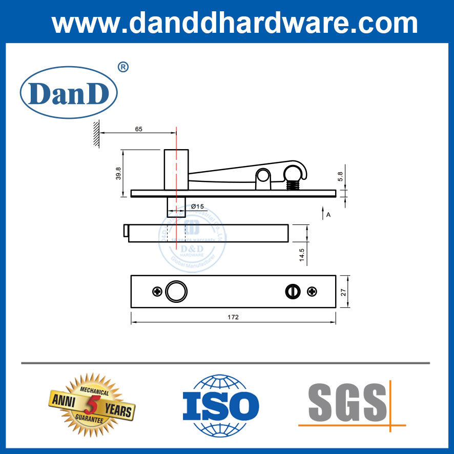 Color Zinc Electroplated Steel Material Frame Door Accessories Floor Spring Pivot