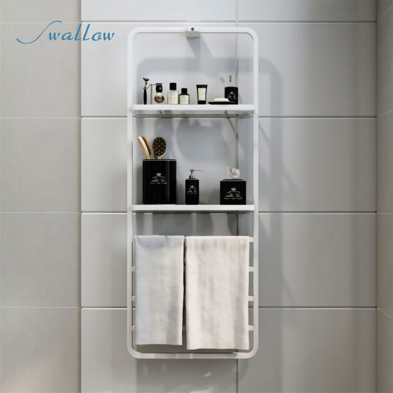 Electric Towel Rack with Thermostat Heating Hotel Equipment Bathroom Double Shelf