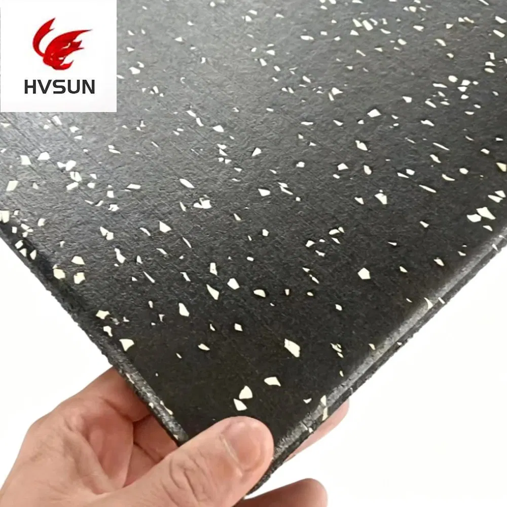 Rubber Floor Tiles for Home Gym, Protective Workout Mat