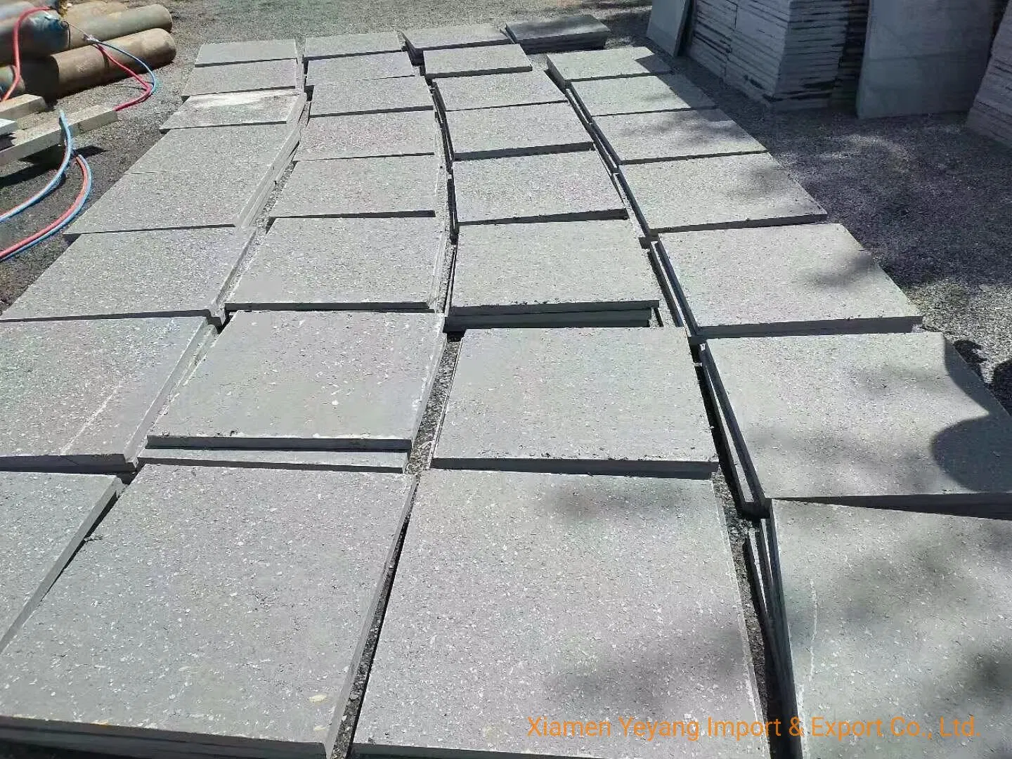Menggu Black Basalt Tiles for Outdoor Project