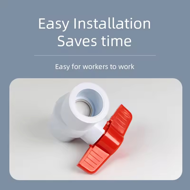 Proway Best Quality Plastic Simple Ball Valve PVC Manual Plastic General Ball Valves