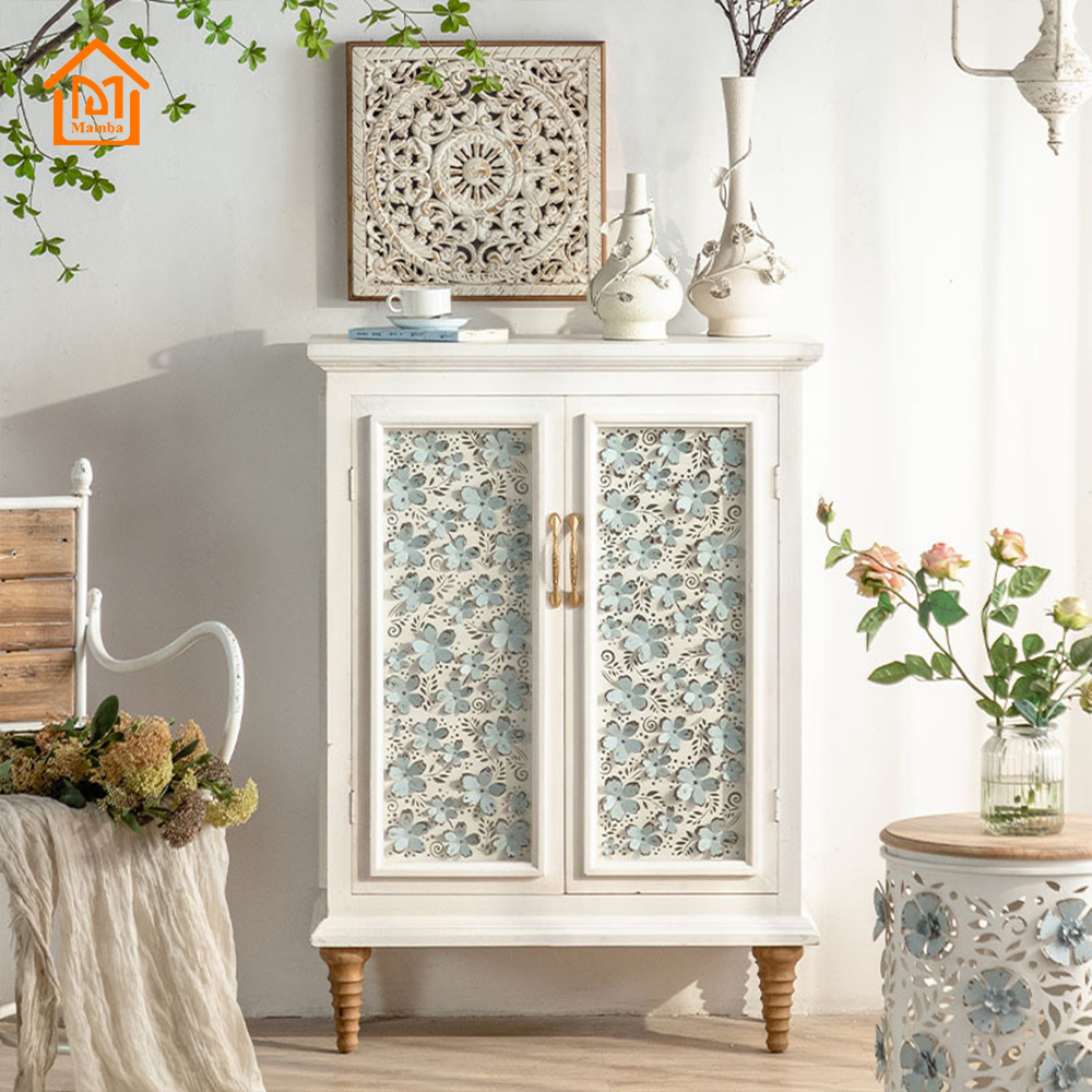 Шкаф массив дерева белый скандинавский стиль винтаж