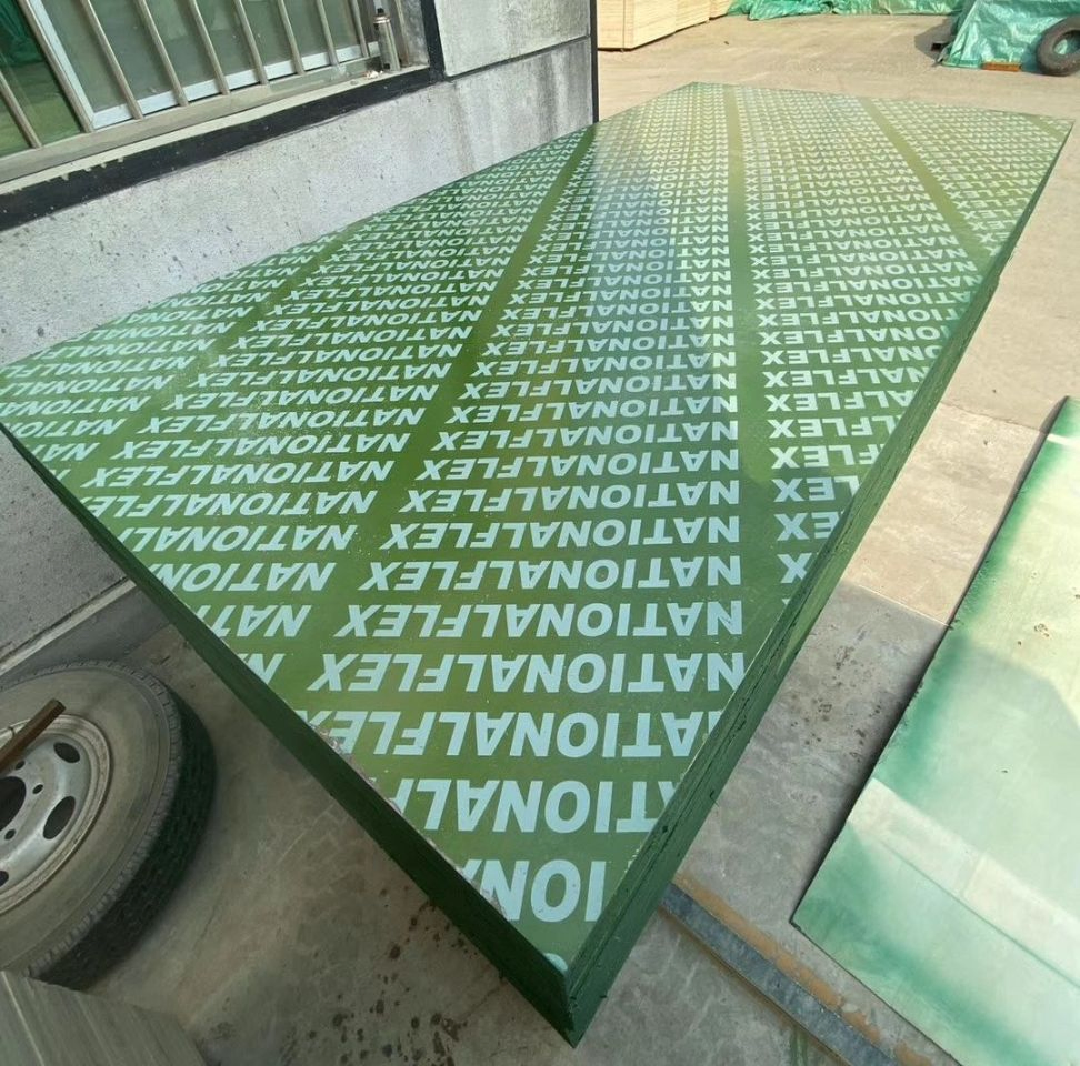 Marine 18mm Green PVC Plastic Film Faced Plywood Sheet for Concrete Form Shuttering Board