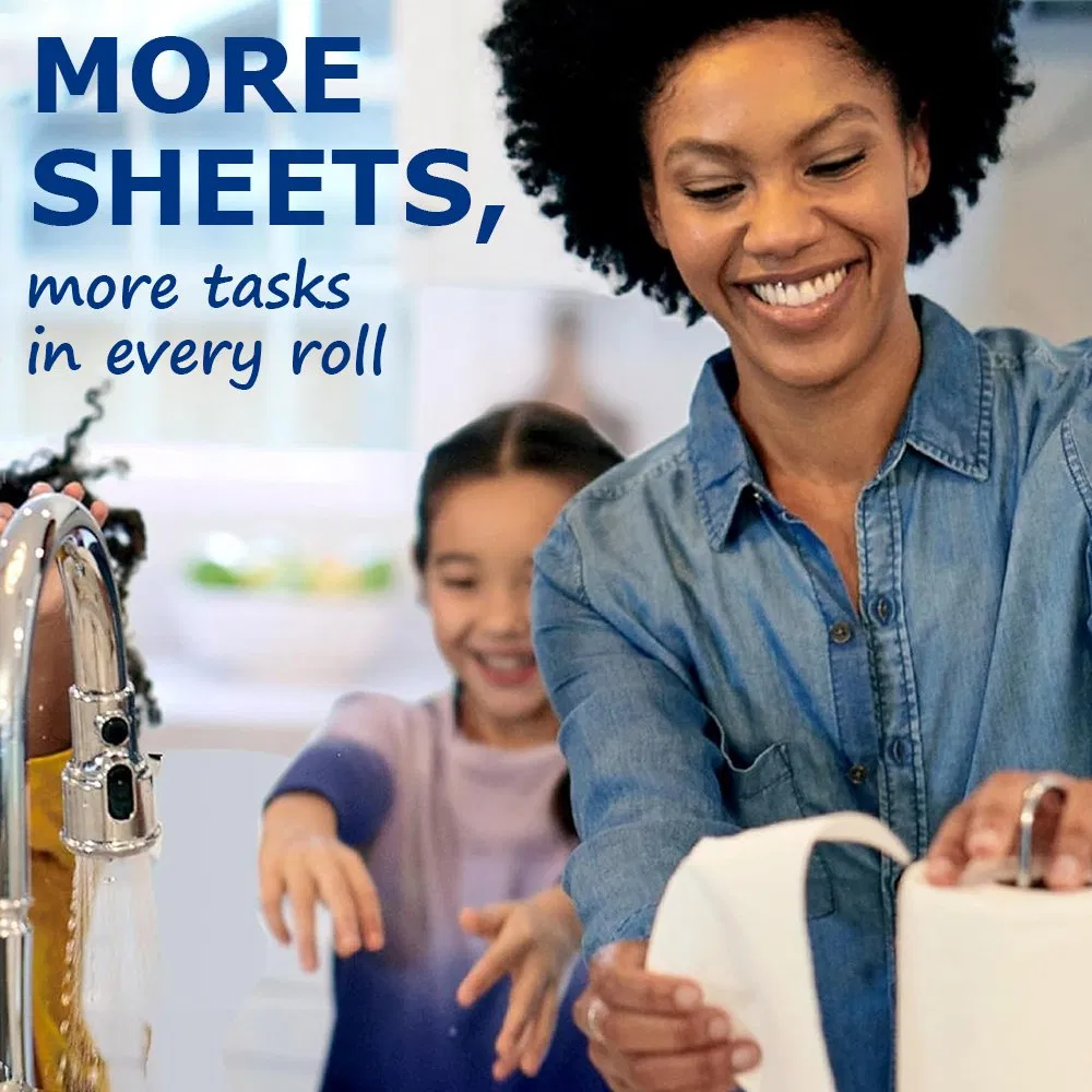 Factory Direct Sale Kitchen Paper Towel 2 Ply Virgin Wood Pulp Bleached Paper Towel Absorbent Kitchen Paper Roll