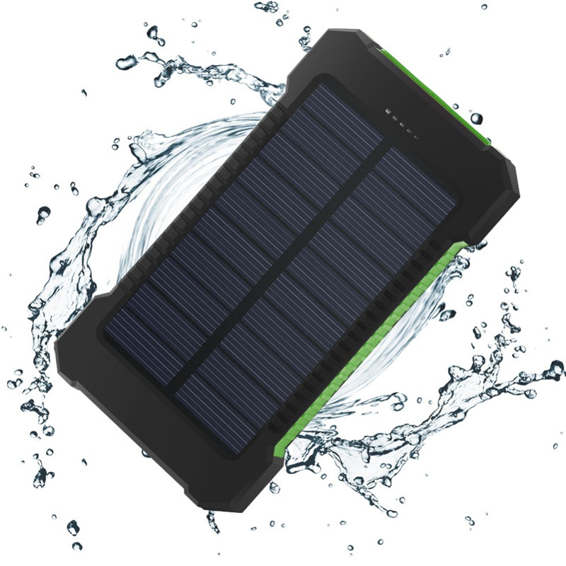Водонепроницаемый Power Bank 15000mAh с солнечной панелью