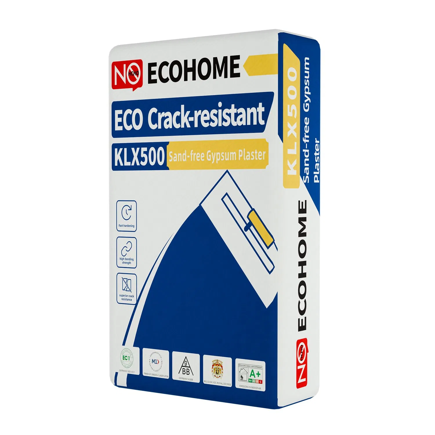 Klx500 Sand-Free Finishing Plaster of High Bonding Strength, and Resistance to Debonding/Cracking for Perfect Finishes with Heat Insulation and Noise Reduction