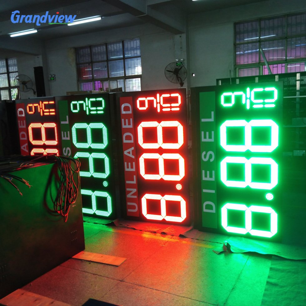 Wholesale 7 Segment LED Display Outdoor Gas Station Price Signs for Sale Petrol Station Price Board