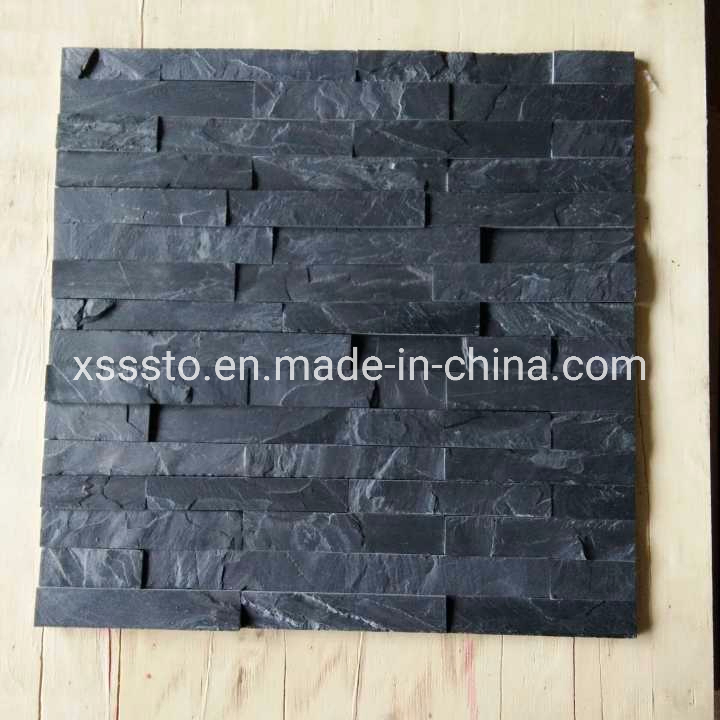 Wholesale Natural Black Slate Tiles for Wall Cladding/Stone Veneer