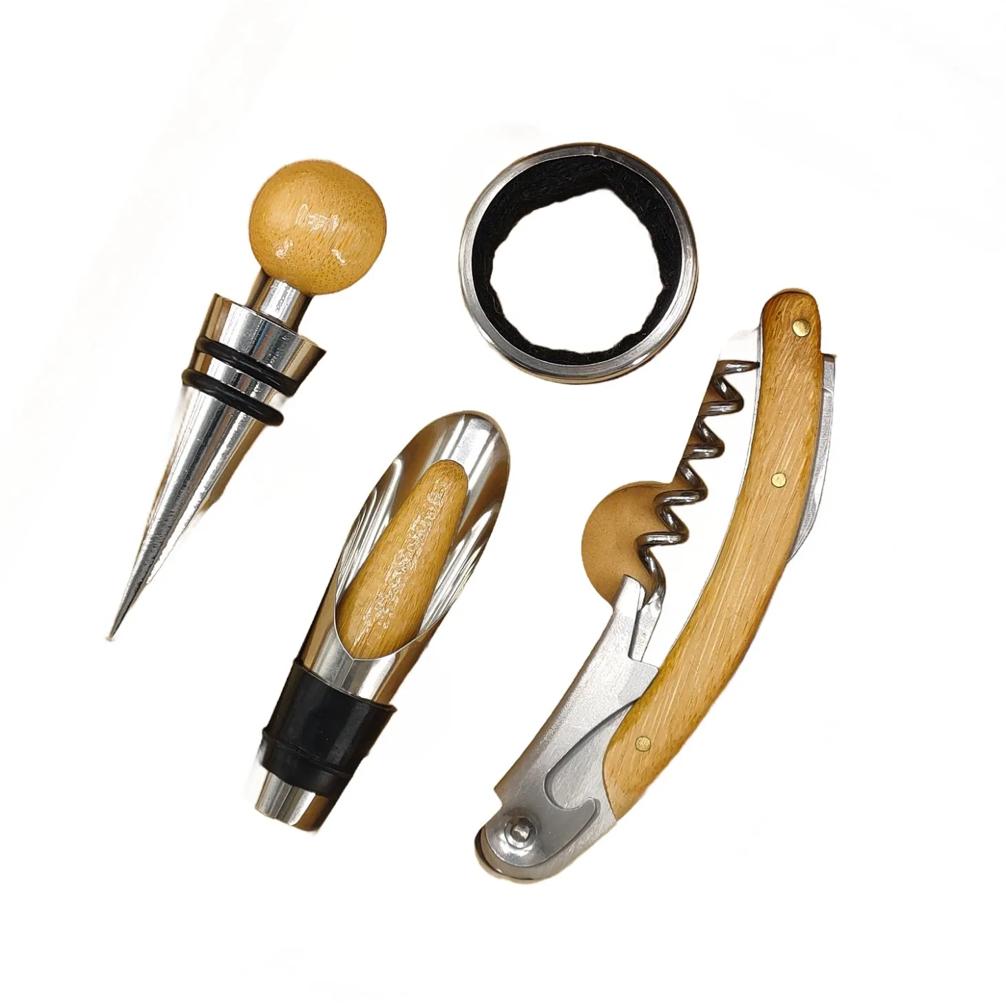 Bamboo Wine Tool Set 4 Pieces