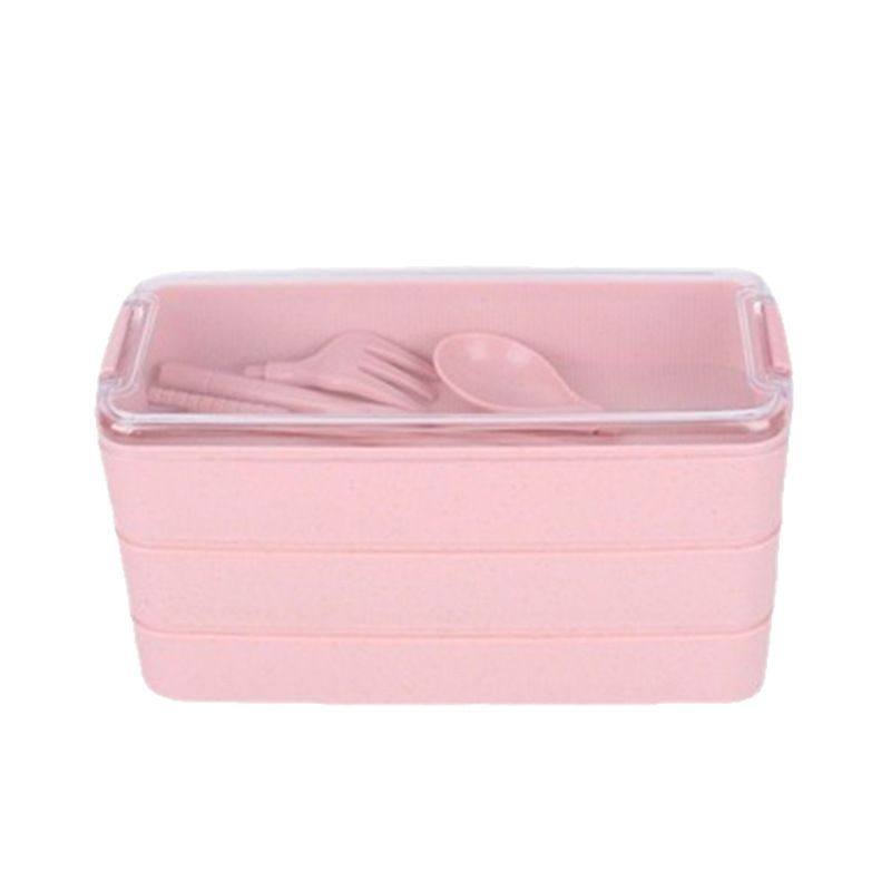 Eco-Friendly Microwave Safe Plastic Lunch Box with Airtight Lid