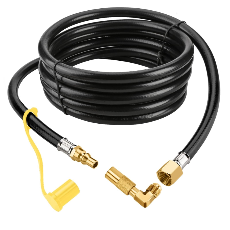 RV Quick Connect Propane Hose with Elbow Adapter for RV Grill