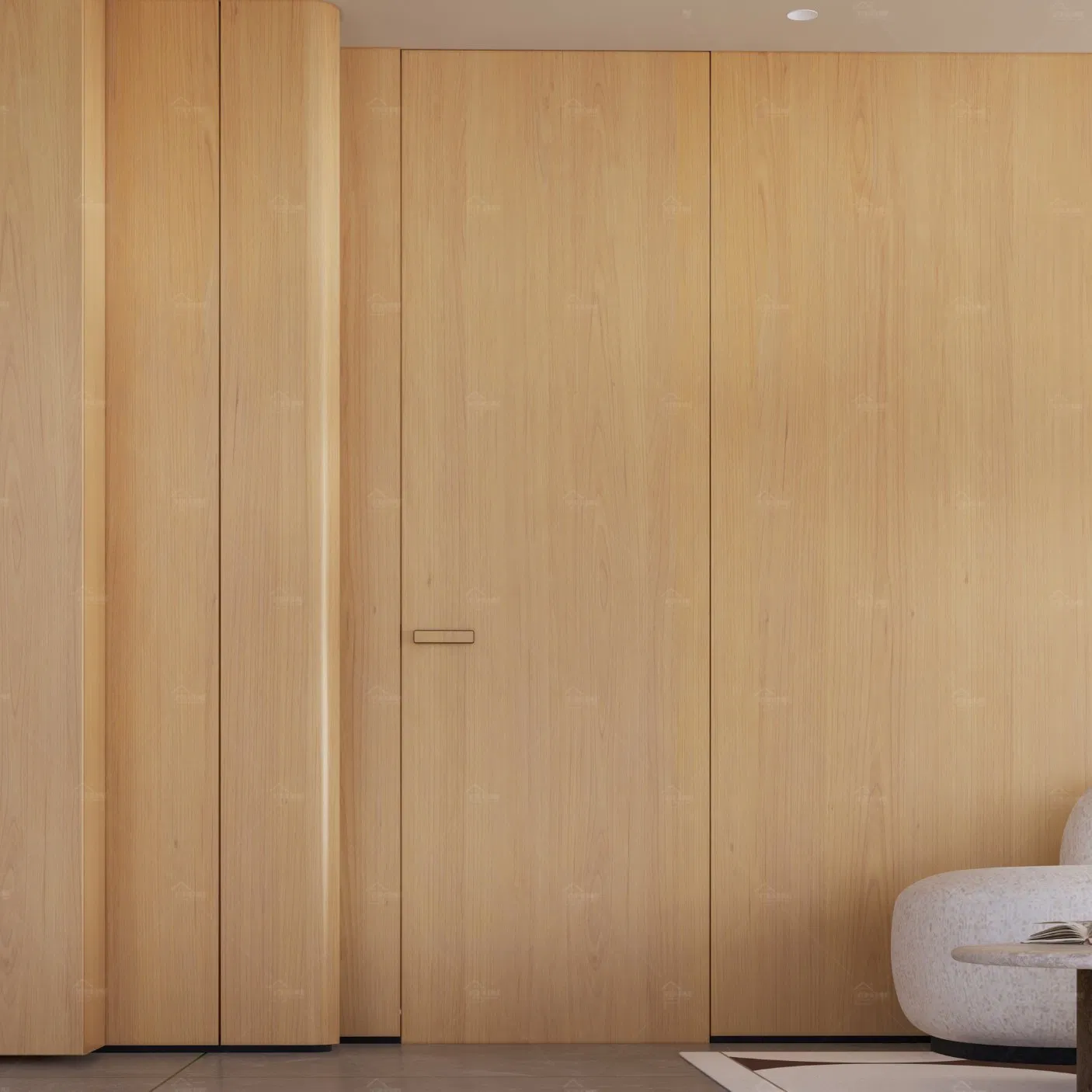 China Top Factory Wholesale House Wood Veneer Hidden Flush Invisible Indoor Doors