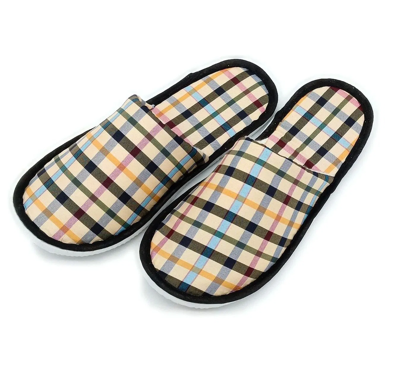 Figured Cloth Indoor Slipper Figured Cloth Printing Fabric EVA Hotel Guestroom Bathroom Disposable SPA Slipper Hotel Amenities Hotel Disposable Slipper