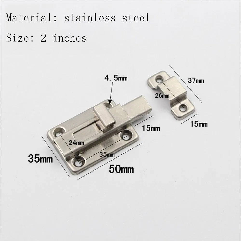 Heavy-Duty Door Lock Security Guard Hardware Slide Barrel Door Bolt Latch