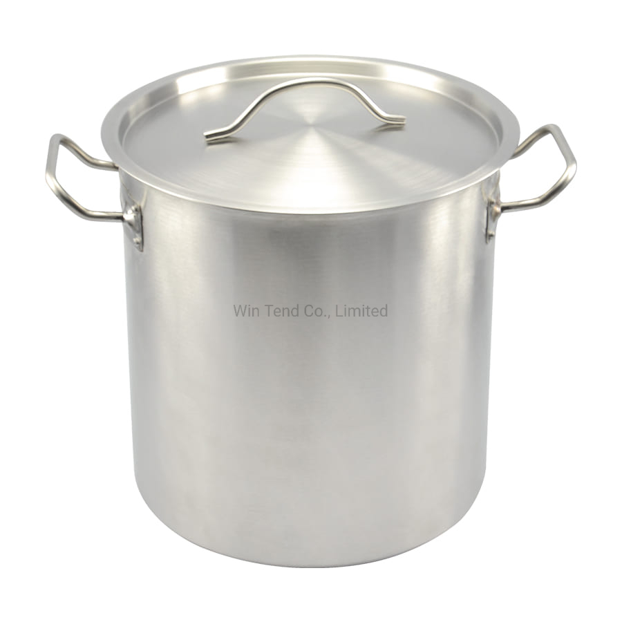 03 Style Stainless Steel Kitchen Equipment Steamer Induction Stock Pot with Sandwich Bottom