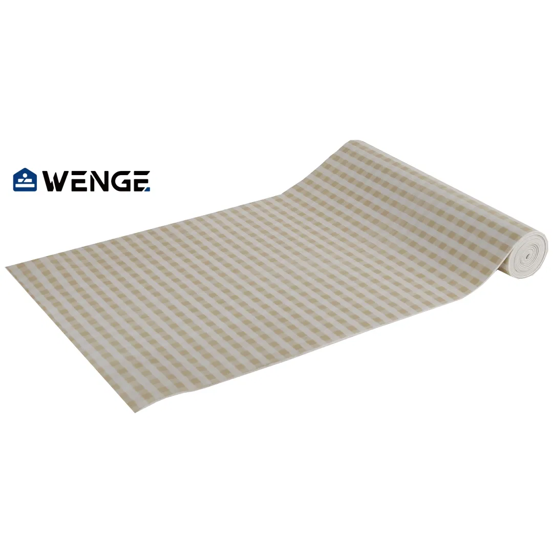 Factory PVC Non-Adhesive Grip Liner Non Slip Kitchen Cabinet Liner Table Mat Roll