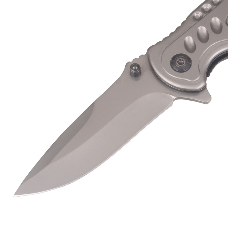 Folding Knife with Stainless Steel and Wooden Handle (#31255)