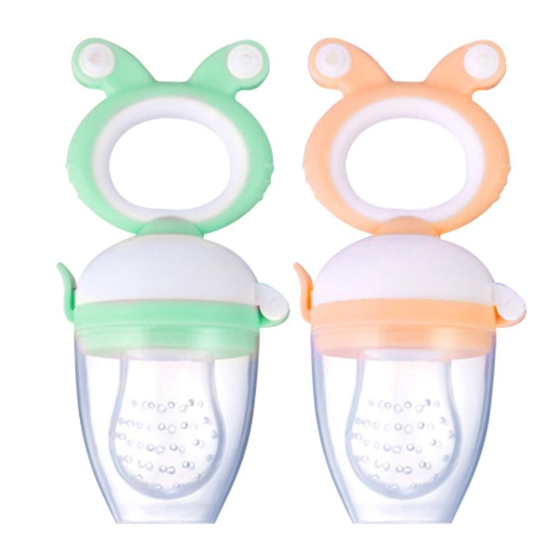 Baby Food Feeder Pacifier with Replacement Silicone Pouches Fresh Food Teething Toy for Toddlers Infant