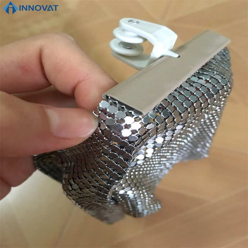 Metal Mesh Sheet Aluminum Sequin Chain Mail Fabric for Create Table Cloth Curtain