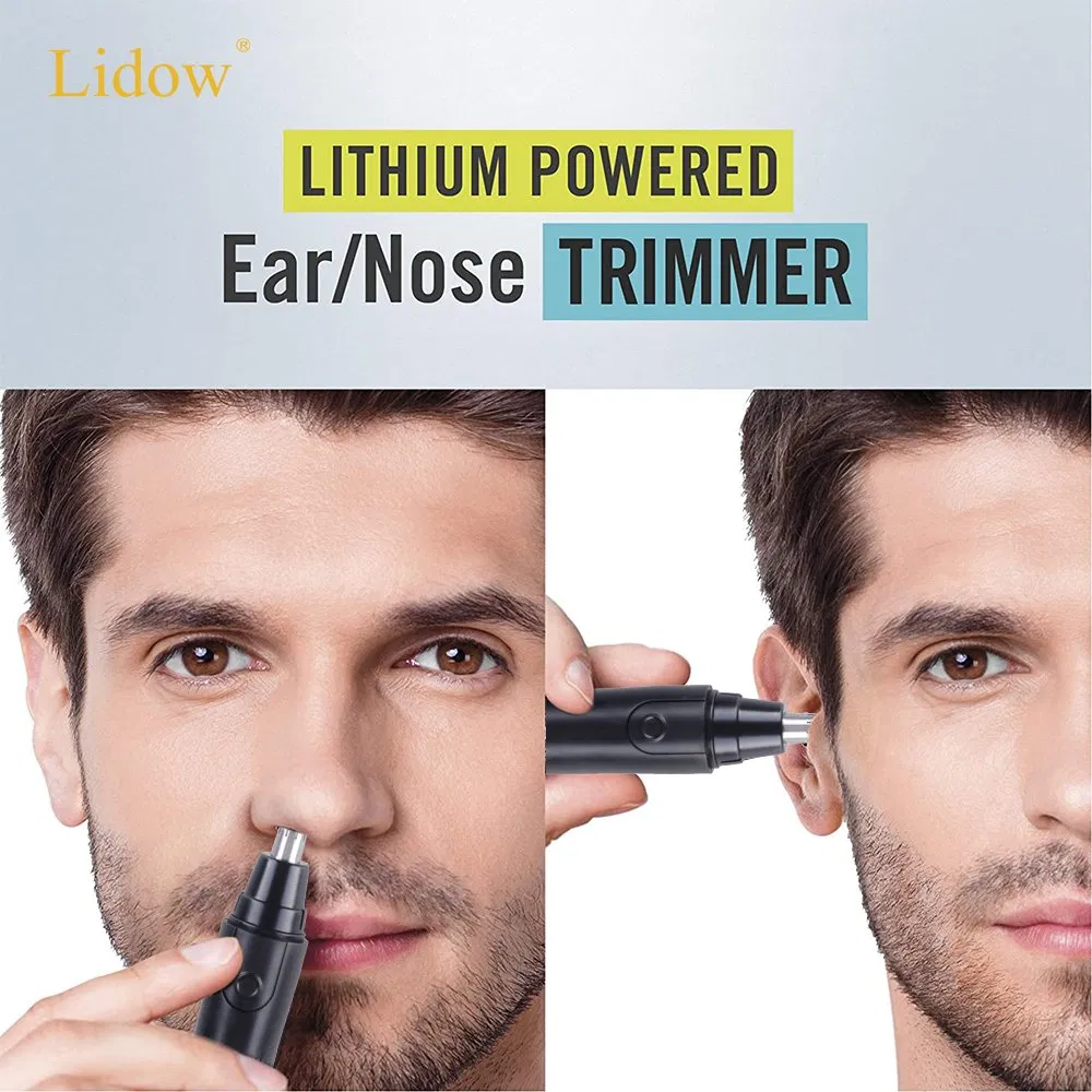 Lidow Battery Operated Painless Ear and Nose Hair Trimmer for Men & Women
