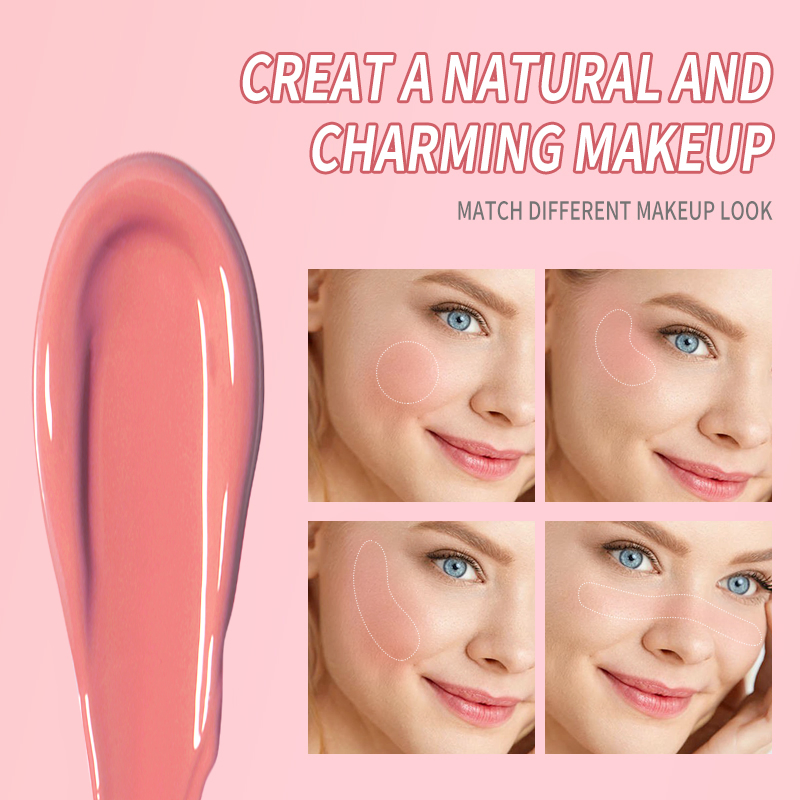 Natural Rosy-Color Cruelty-Free Liquid Cheek Blush for All Skin Types, in Stock