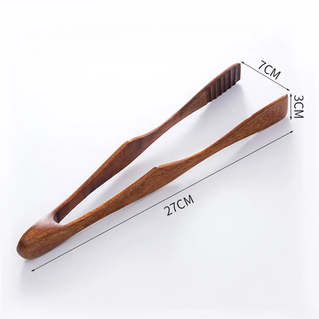 Wholesale High Quality Disposable Bamboo Tong Long Clip 26cm Toaster Tongs Bamboo Tongs with Logo