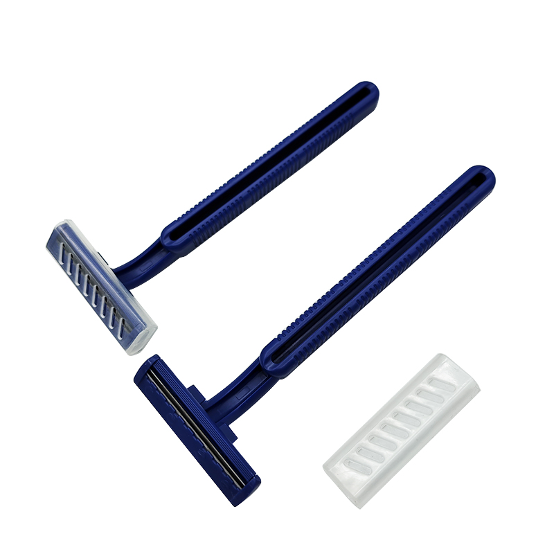 Hot Sale Plastic Handle Disposable Razor Shaver Twin Stainless Steel Blade Shaver