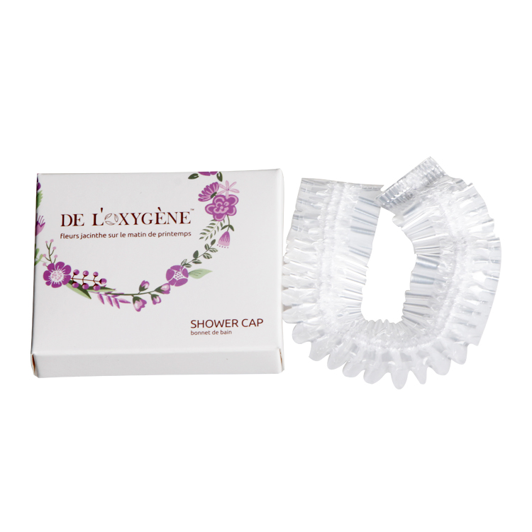 Waterproof Disposable PE Shower Caps Hotel Plastic Clear Thickening Bath Cap