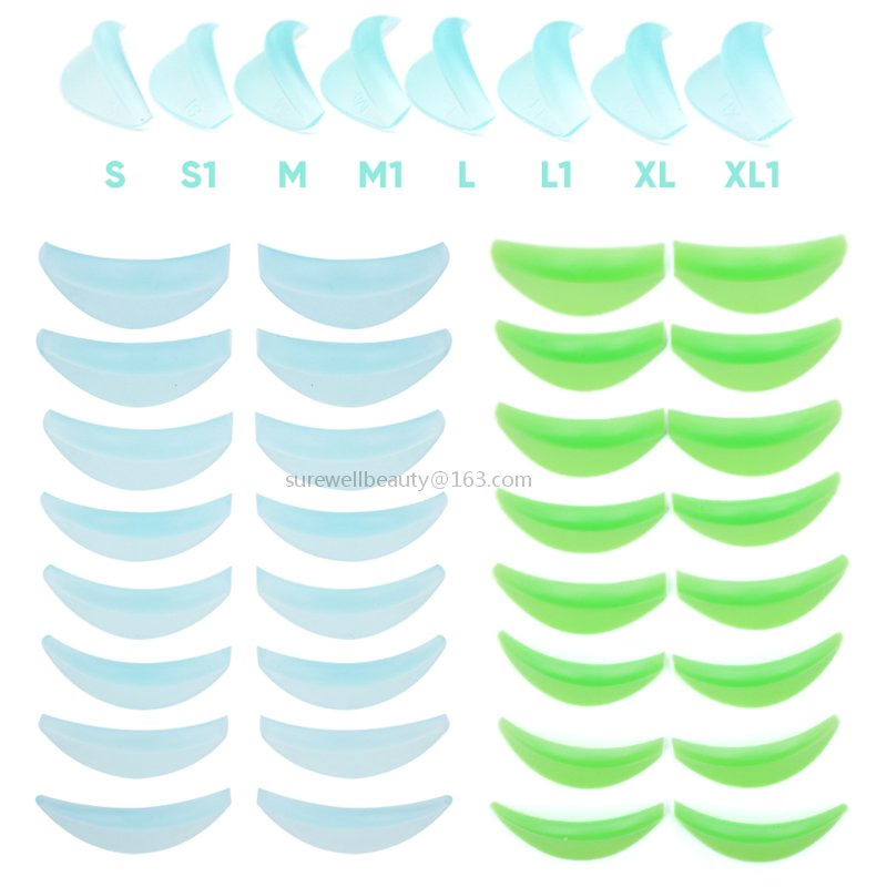 8 Size Silicone Eyelash Perming Pad for Eyelash Lifting Curler Makeup Applicator