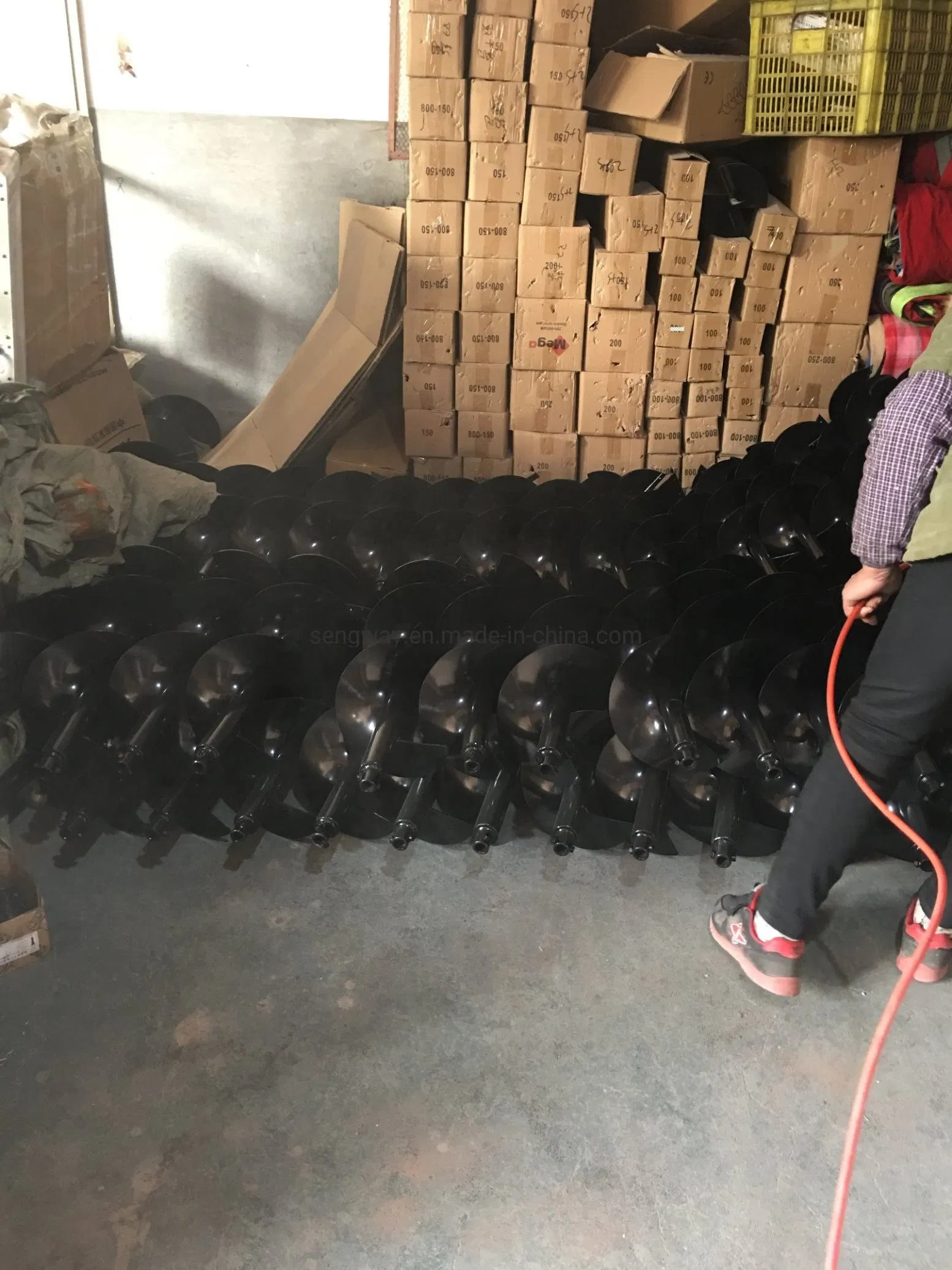 120mm Double Alloy Head Ground Drill Earth Auger Hole Digger Drill Bit for Gasoline