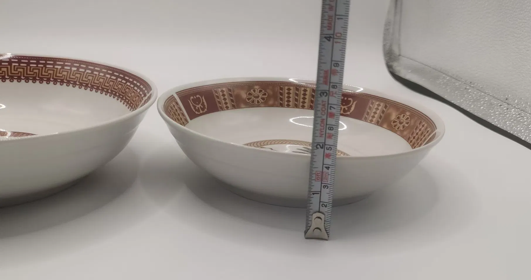 7"8" Rice Plate Lion Decals Porcelainware Ceramics Tableware