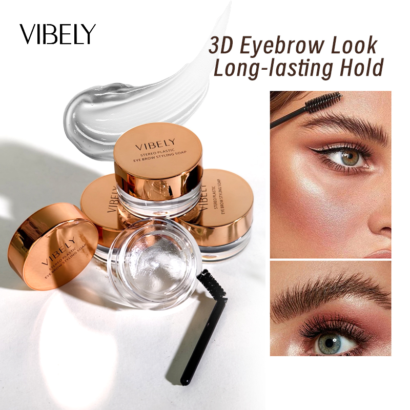 Private Label Waterproof Eyebrow Soap Cruelty Free Brow Styling Soap Gel Set Eyebrow Enhancer Mascara Brow Freeze Wax