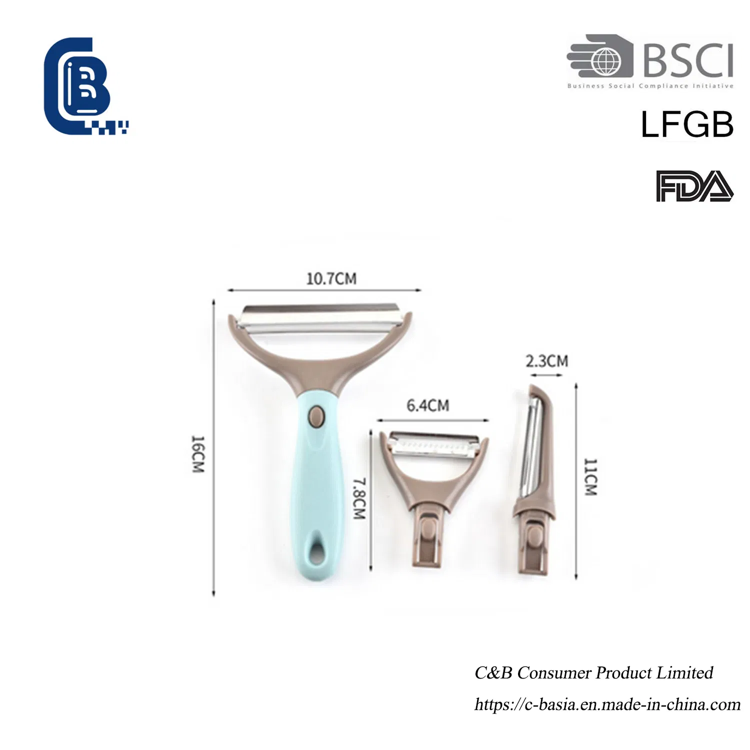 Household Multi-Functional Vegetable Fruit Carrot Potato Peeler Set of 3 Kitchen Gadgets-Utensils