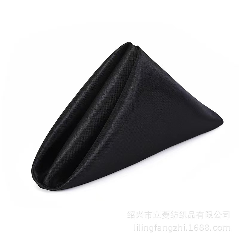 Solid Color Light Luxury High Density Overlock Color Satin Hotel Napkin