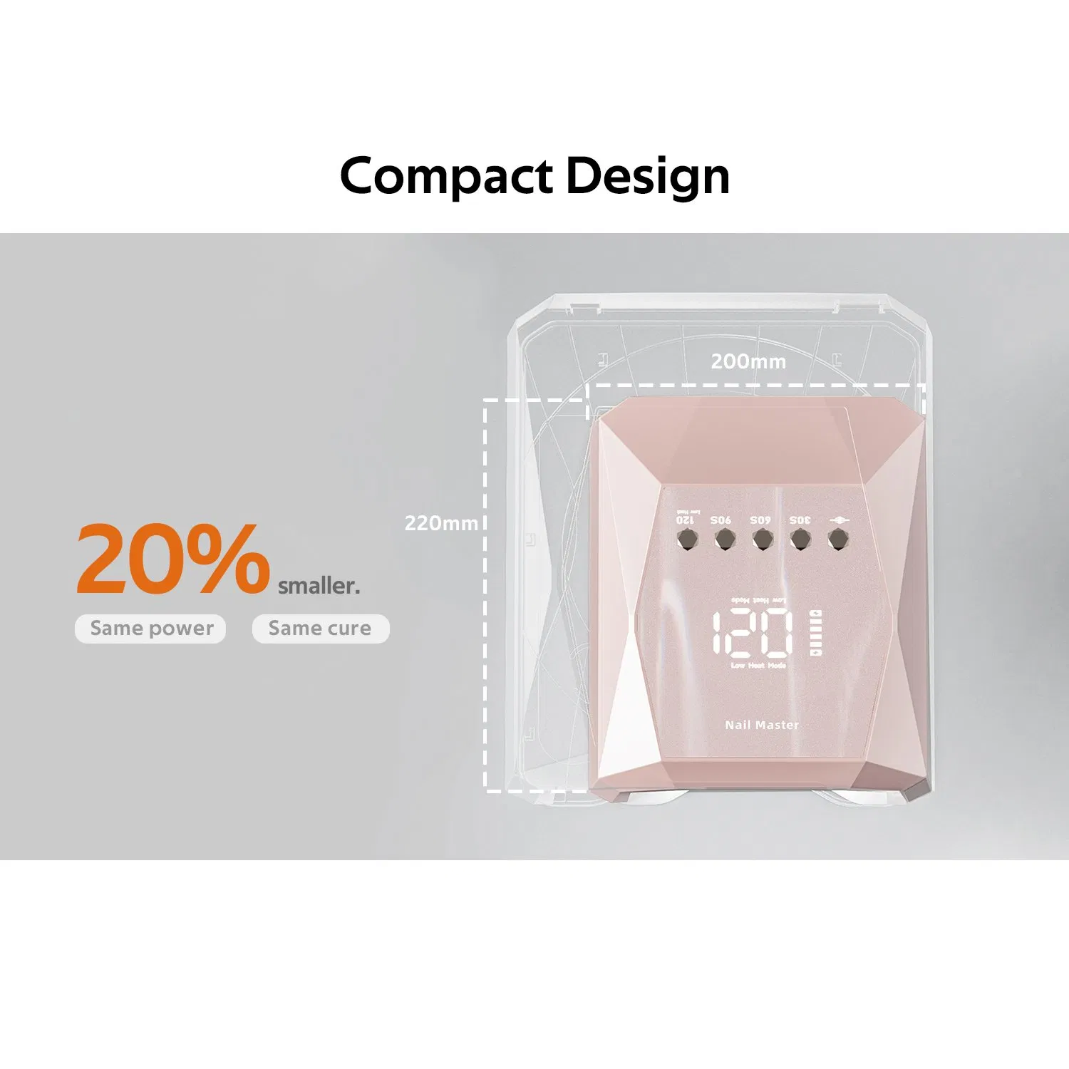 Diamond Shape UV LED Nail Lamp Professional Gel Nail Dryer with Smart Timer LCD Screen