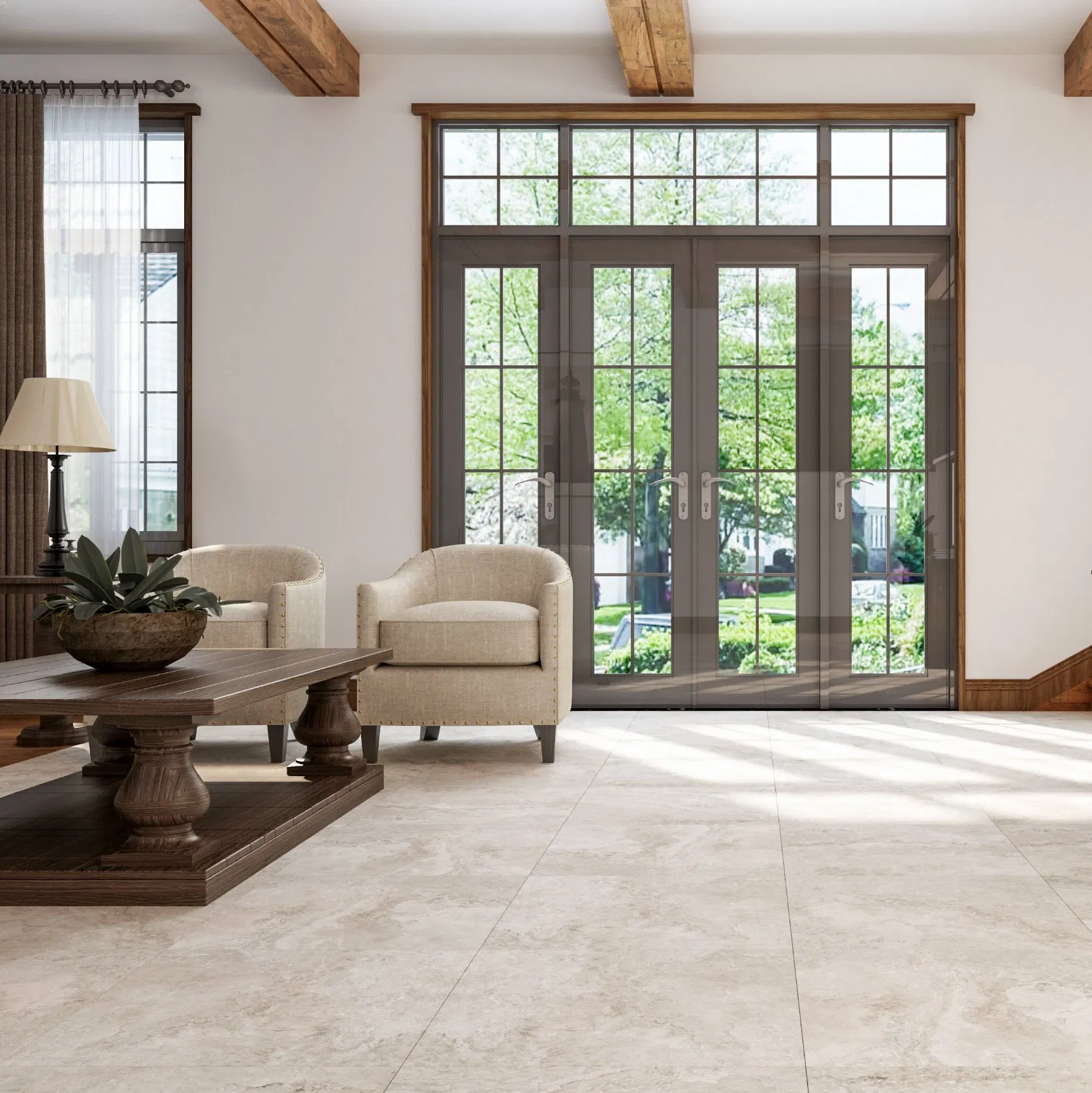 High-Quality Rustic Porcelain Tiles for Walls and Floors Tibur Crosscut