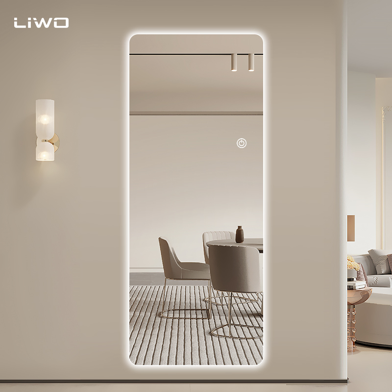 Modern Furniture Frame-Less Wall-Mounted Frame-Less Dressing Full-Length Rectangular Mirror with Single-Sided Durable Explosion-Proof Home Hotel Furniture