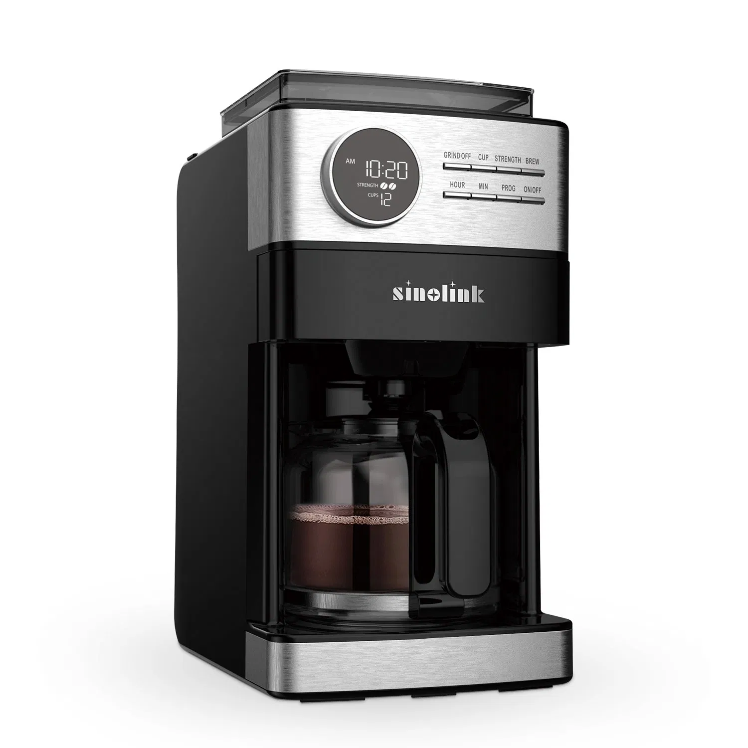 12 Cup Automatic Grind and Brew Programmable Drip Coffee Maker