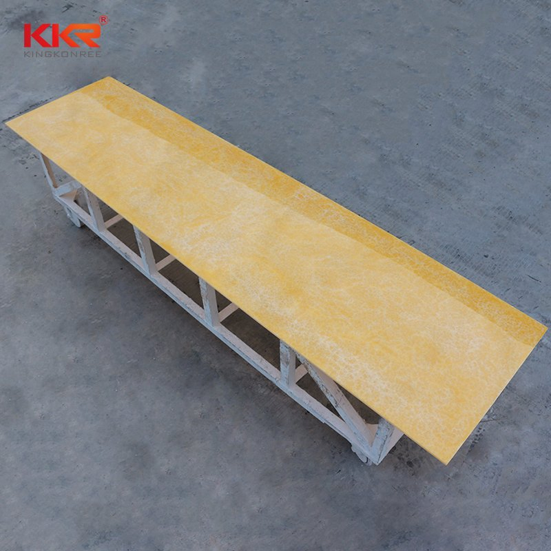 Factory Custom Decoration Material Solid Surface Stone Translucent Resin Panel