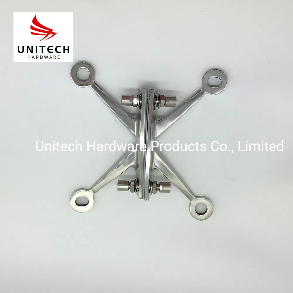 SS316L K Shape Glass Curtain Wall Fitting Glass Spider with Routel Glass Connector Accessories