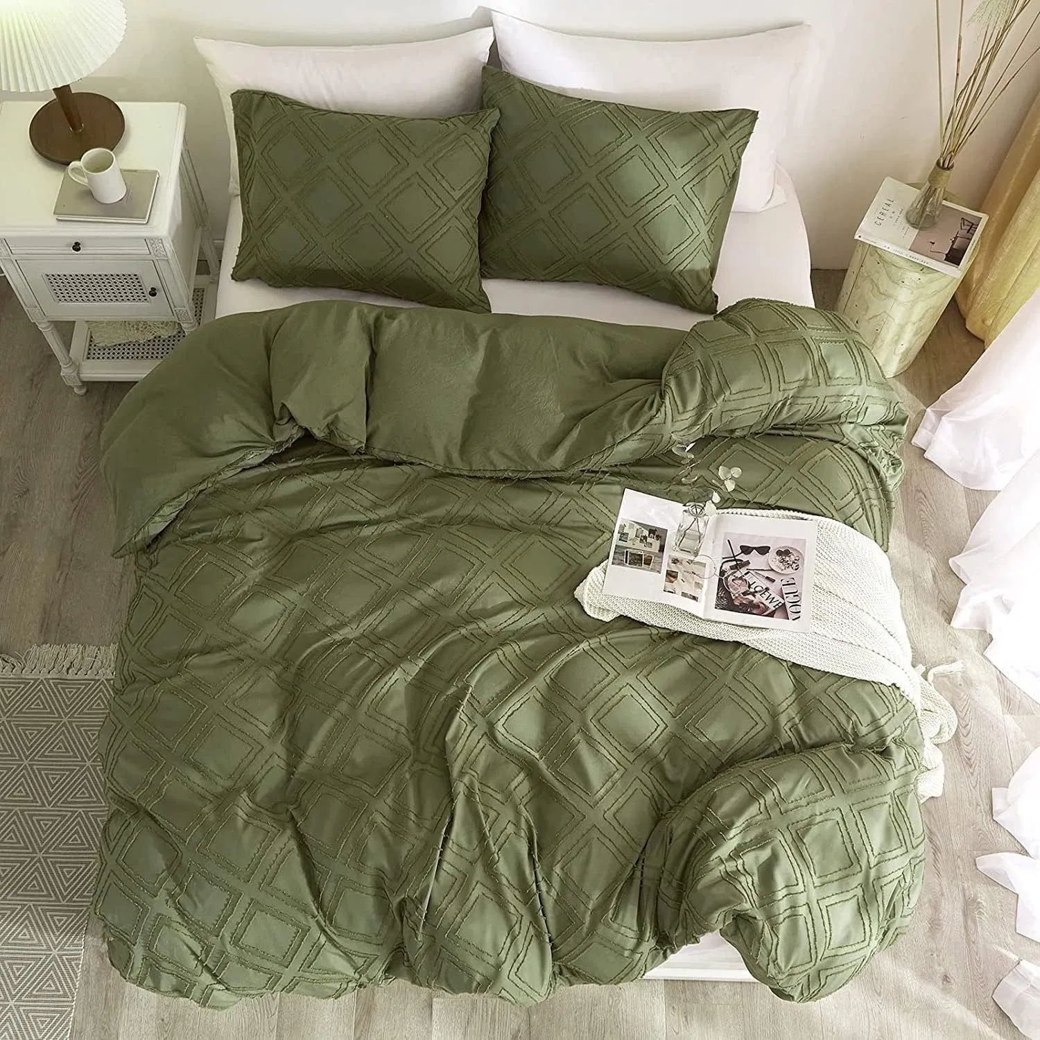 OEM Pure Washed Cotton Three Sets Home Textile Kit Bed Sheet