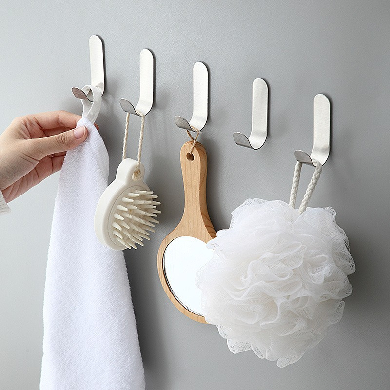 Настенный крючок для одежды черный, без сверления