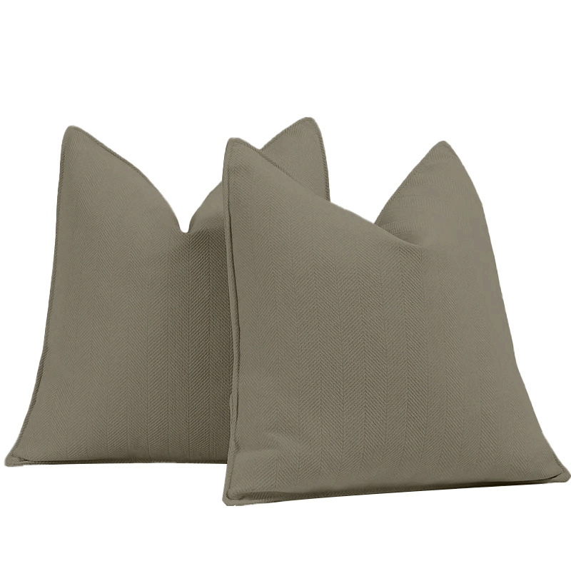 Nordic Style Chenille Herringbone Pattern Pillowcase Ins Fresh Simple Solid Home Chair Sofa Throw Pillow Cushion Cover