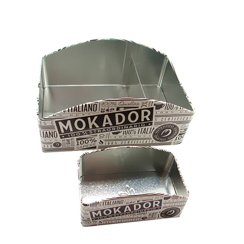 Promotional Tinplate Cafe Use Coffee Bag Tea Sugar Bag Holder with Divider